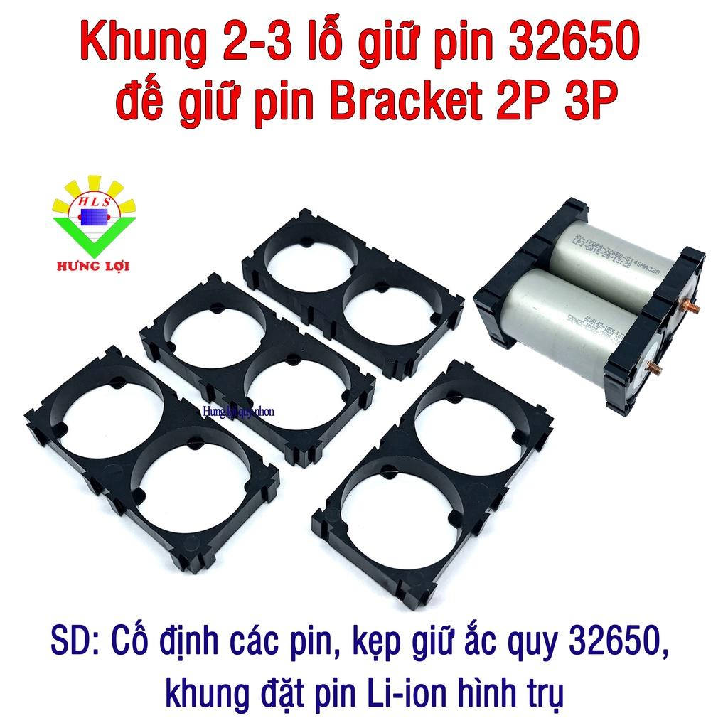 Khung 2-3 lỗ pin lithium sắt lifepo4 32650 đế giữ pin Bracket 2P 3P