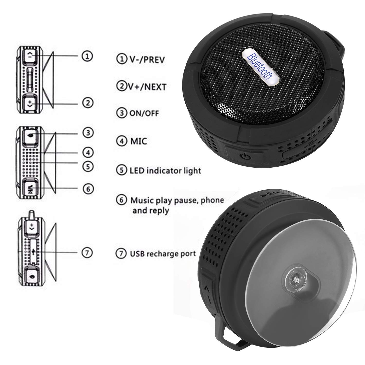 Loa Bluetooth Mini Speaker C6 – Loa Bluetooth Chống Thấm Nước Chống Va Đập – Loa Bluetooth Xách Tay Du Lịch