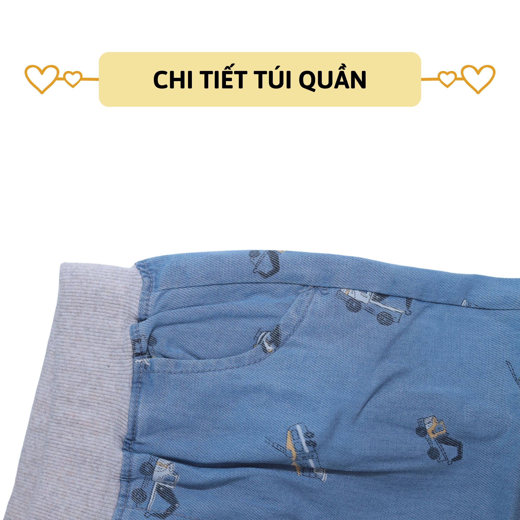 Quần lửng bò giấy bé trai 27Kids Quần đùi vải Tencel mỏng mềm short nam cho trẻ từ 2-10 tuổi BSPM2