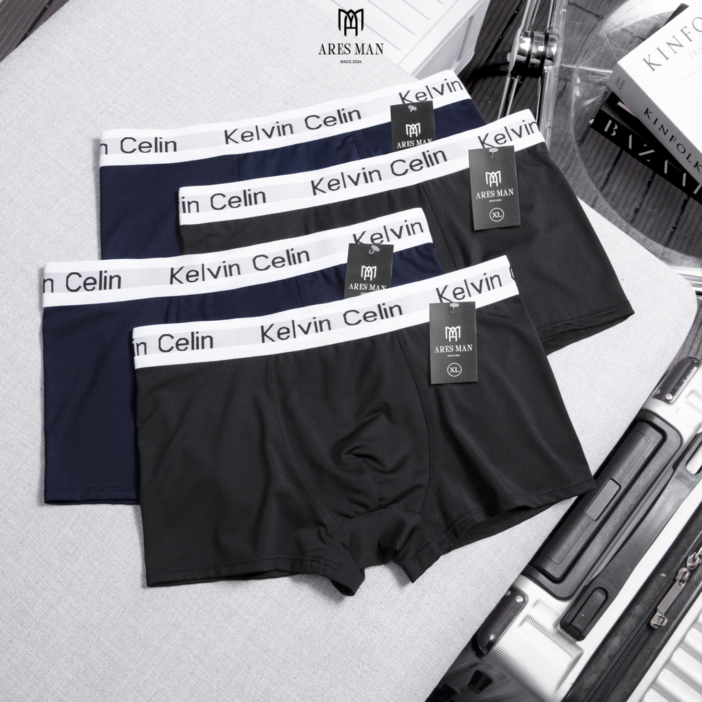 Quần boxer nam, quần lót nam thun lanh KELVIN 2.0 kháng khuẩn co giãn 4 chiều thấm hút mồ hôi phong cách nam tính