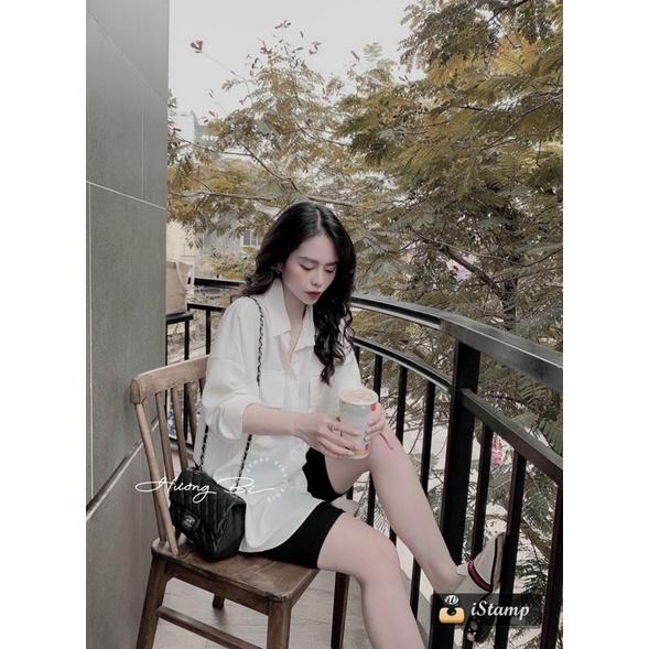 Áo sơ mi đũi 2 túi hộp oversize 3 màu