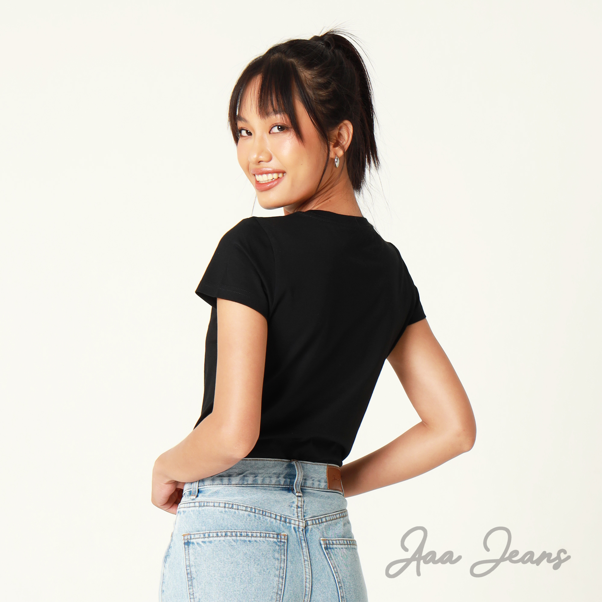 Áo Thun Nữ Cao Cấp Organic Cotton Regular Fit Aaa Jeans