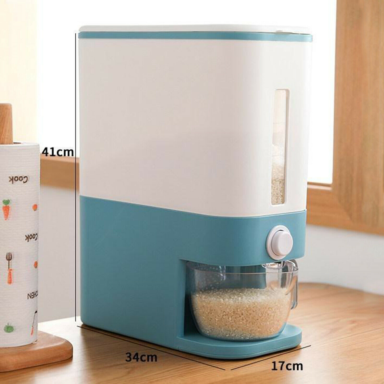 Thùng gạo thông minh thế hệ mới có nắp đậy kín chống ẩm mốc, bụi bẩn và côn trùng, bảo quản thực phẩm nhà bếp, dung tích chứa đến 10kg