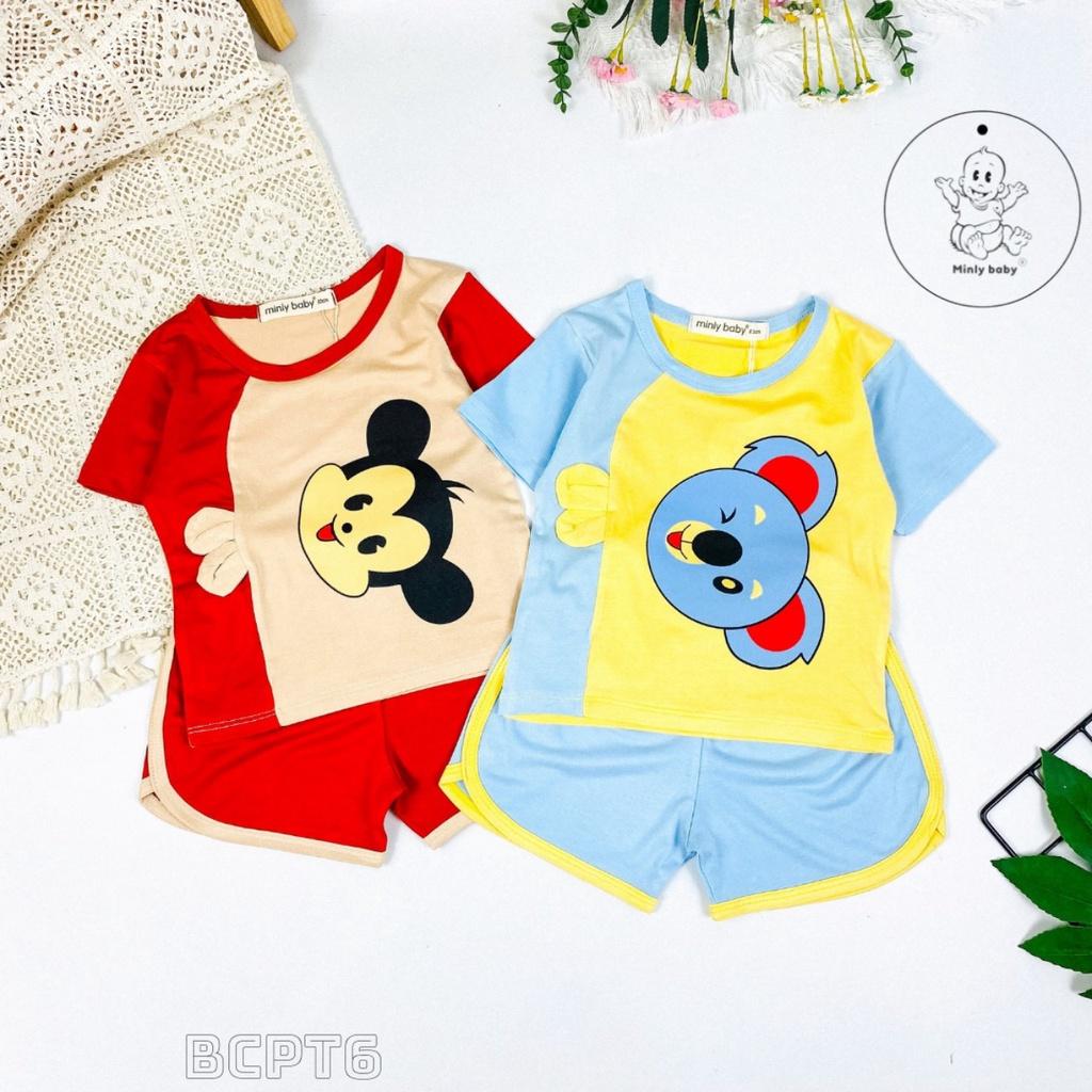 Đồ bộ bé gái, bộ cộc tay mùa hè cho bé họa tiết đáng yêu size 5-28kg chất cotton mềm mịn mát