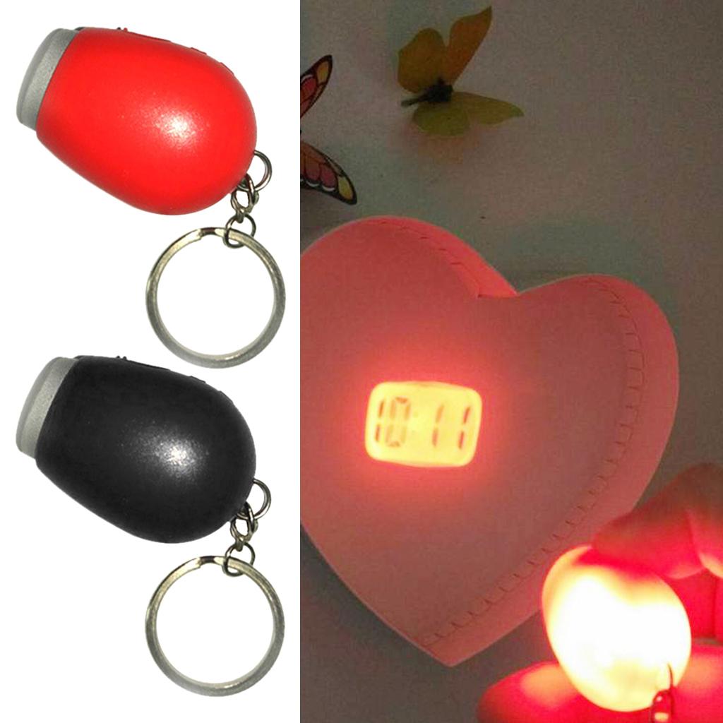 Mini Tiny Portable LCD Projector Digital Clock Projection Key Ring Surface