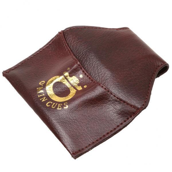 3x Billiard Snooker Pool Cue PU Leather Chalk Holder Pouch Bag Clip Brown