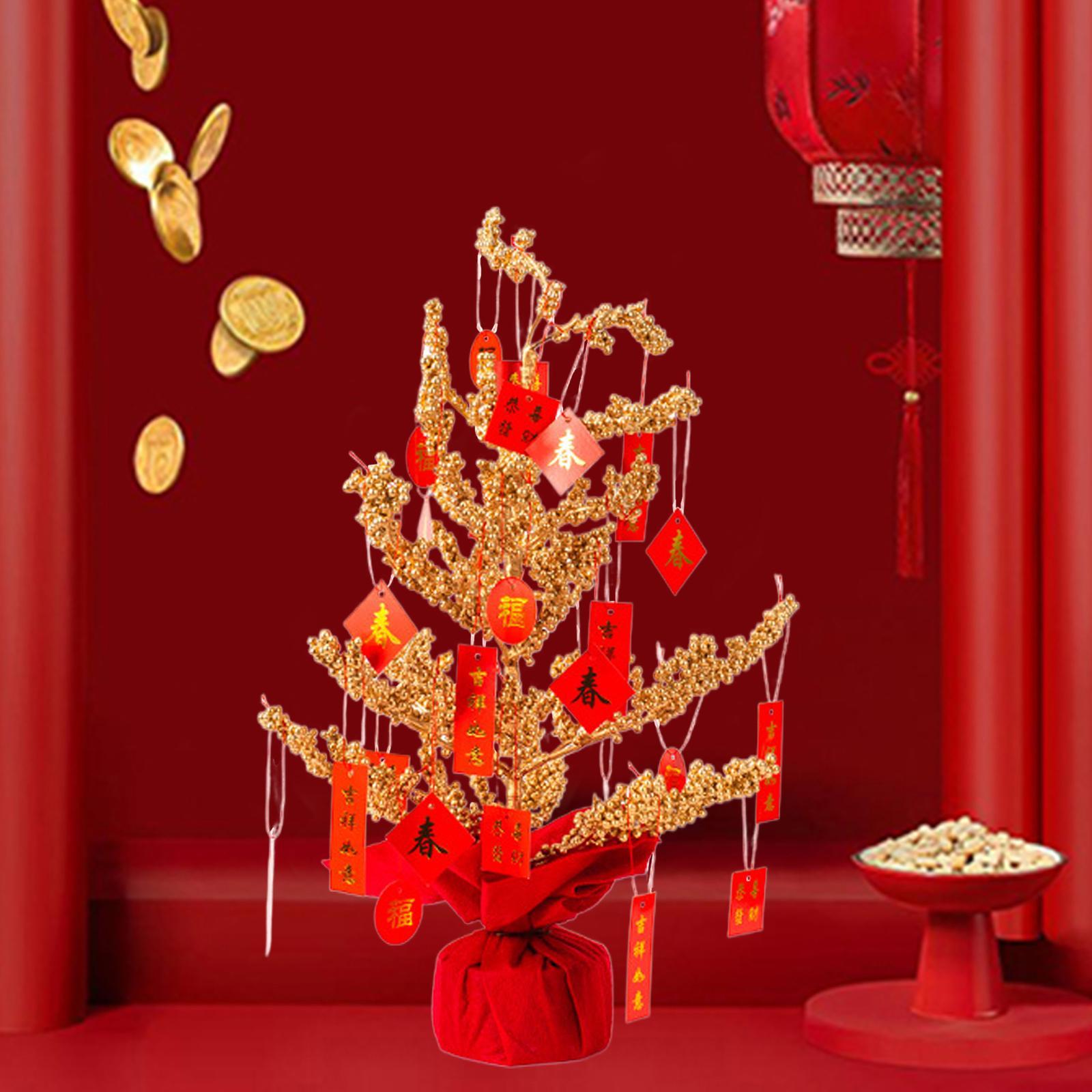 Chinese  Ornament with Greetings Ornament for Living Room Desktop Decor