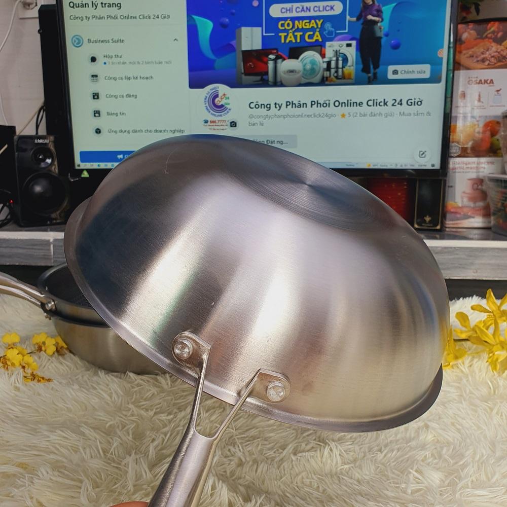 Chảo Xào Sâu Lòng Size 32 cm Chảo Đúc Nguyên Khối Siêu Chắc Siêu Bền