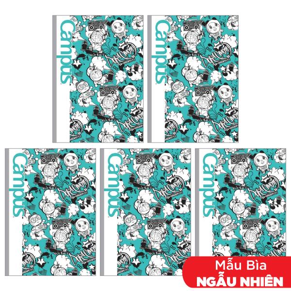Combo 5 Tập Doraemon Graffiti - B5 Kẻ Ngang Có Chấm 120 Trang ĐL 58-65g/m2 - Campus NB-BDGF120 (Mẫu Màu Giao Ngẫu Nhiên)