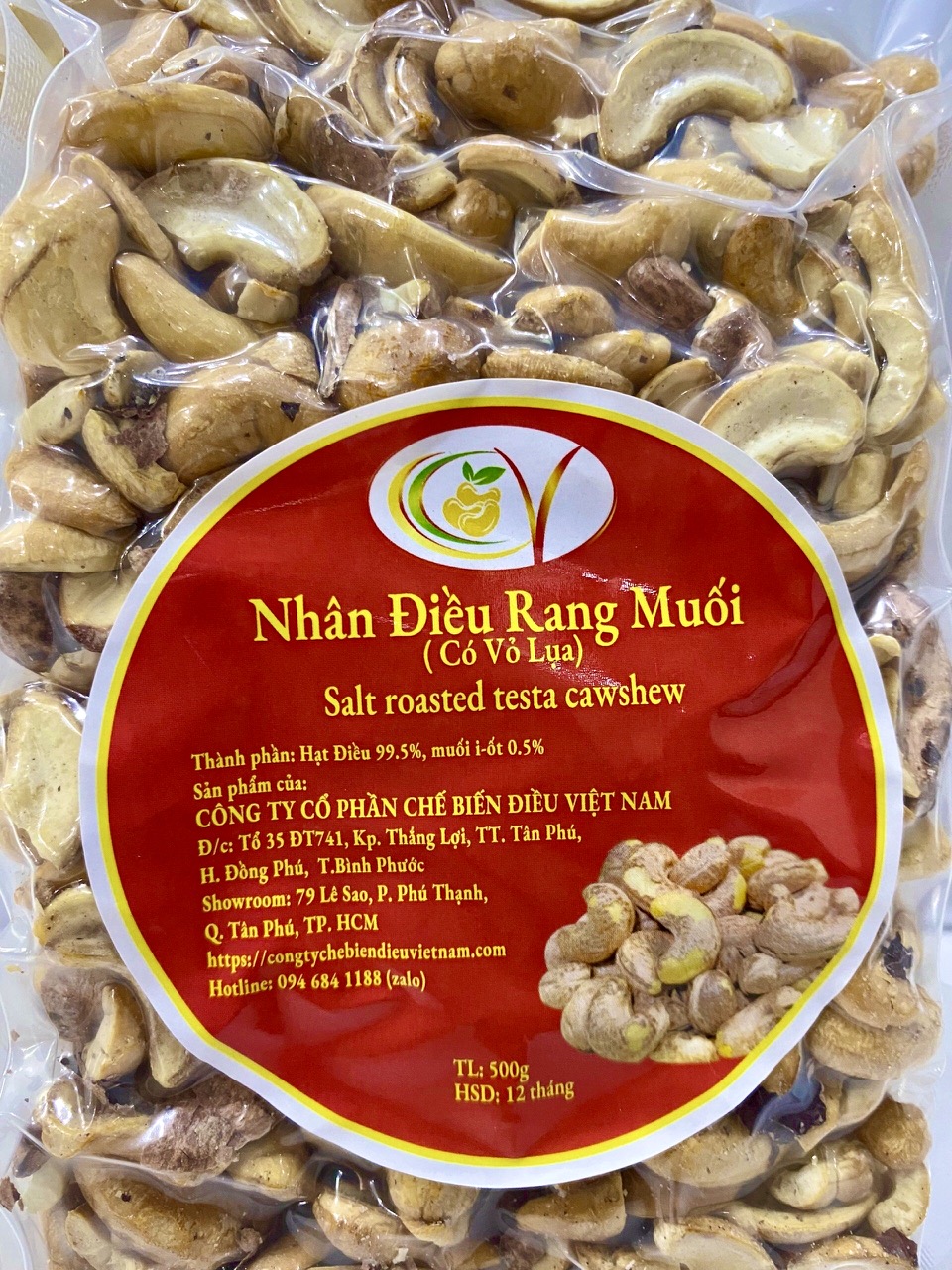 Nhân Hạt Điều Rang Muối Loại 1 Cao Cấp | Túi 500g kg Đặc Sản Bình Phước