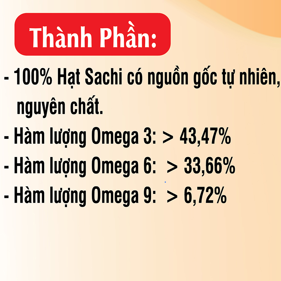 Dầu Sachi Tự Nhiên Nguyên Chất Gold 100 ml