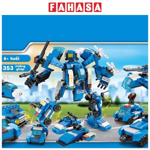 Đồ Chơi Lắp Ráp Robot Cảnh Sát Biến Hình 8 Trong 1 - Police - Toys&amp;Joys 8618 (353 Mảnh Ghép)