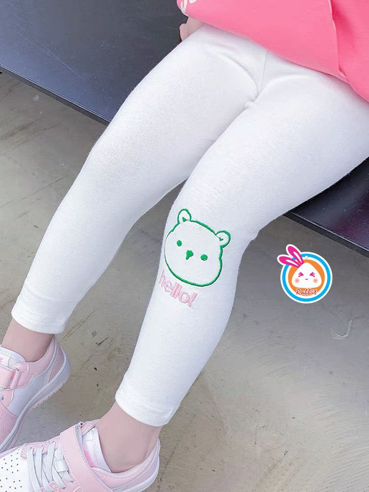 Quần thun dài, quần leggings ôm cho bé gái đi chơi đi học size 10-40kg chất cotton co giãn chuẩn form