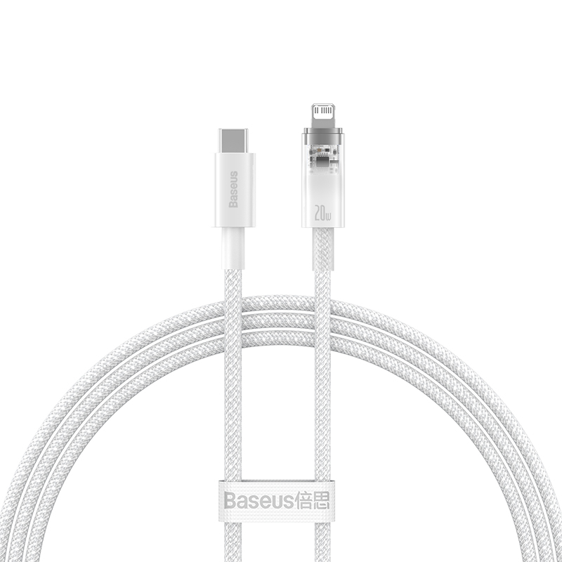 Cáp Sạc Nhanh C to iP Baseus Explorer Series Fast Charging Cable with Smart Temperature Control Type-C to iP 20W (Hàng chính hãng)