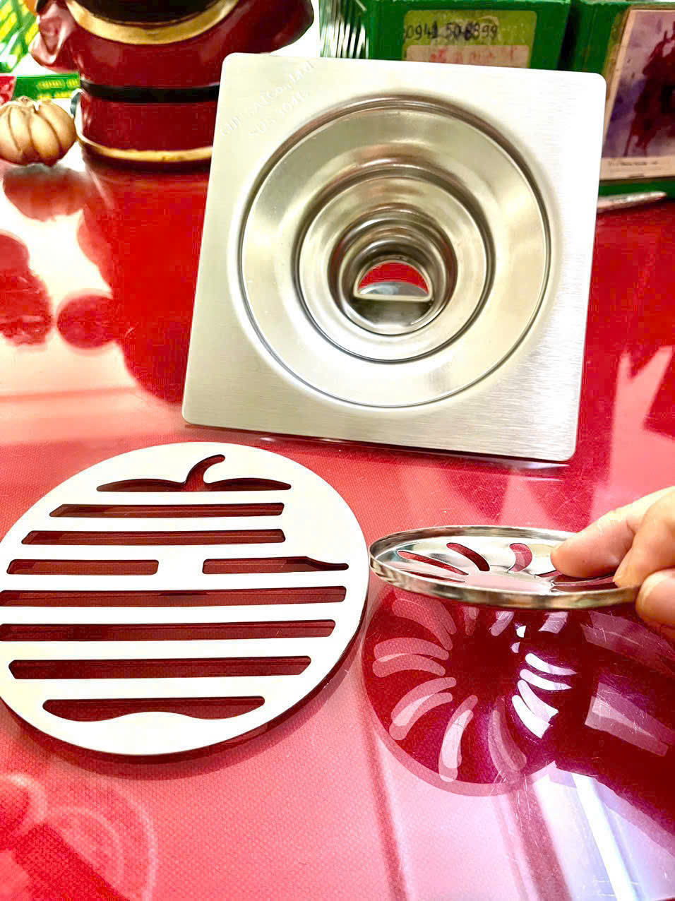 Hố ga thoát sàn nước chống hôi ngược lưỡi gà hàng dày 1.5 ly inox 304 cao cấp loại mới (Tặng kèm quà ngẫu nhiên)