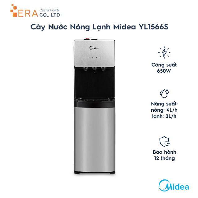 Cây Nước Nóng Lạnh Midea YL1566S - Xám - Hàng chính hãng