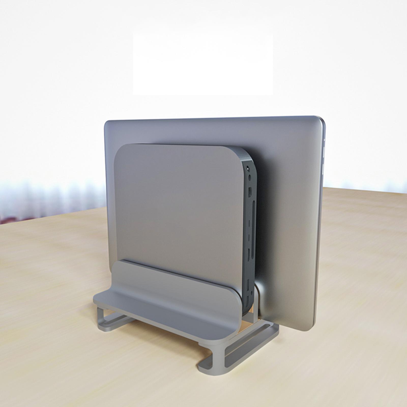 Adjustable Bracket Accessories,2 Slots Modern Compact Holder Organizer, Vertical Laptop Stand PC Cooling Base Notebook Holder for Home Desks Office