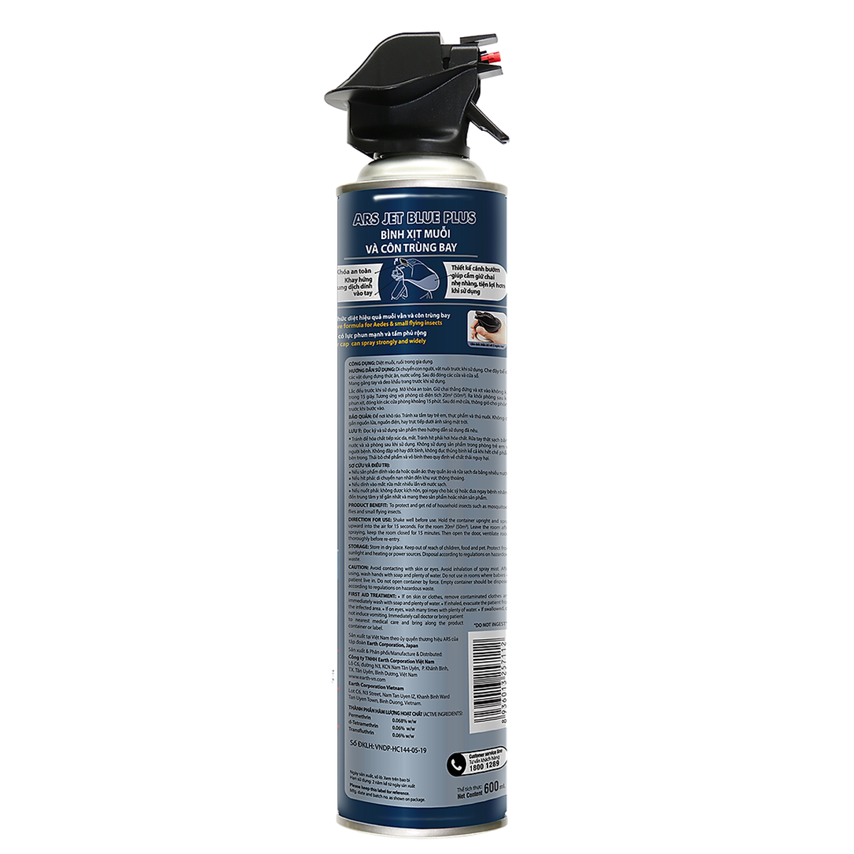 Bình xịt côn trùng ARS Jet Blue Plus-Odorless 600ml