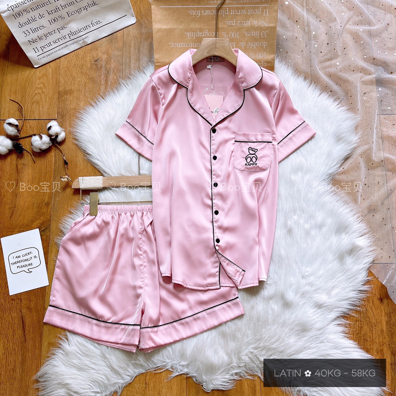 [HCM] (40-56kg, P1) Đồ bộ pijama nữ đùi TNQN chất liệu LATIN in 3D hoạt hình. hoa - mèo - thỏ - mickey - ku shin - vịt. LATIN5TNQN