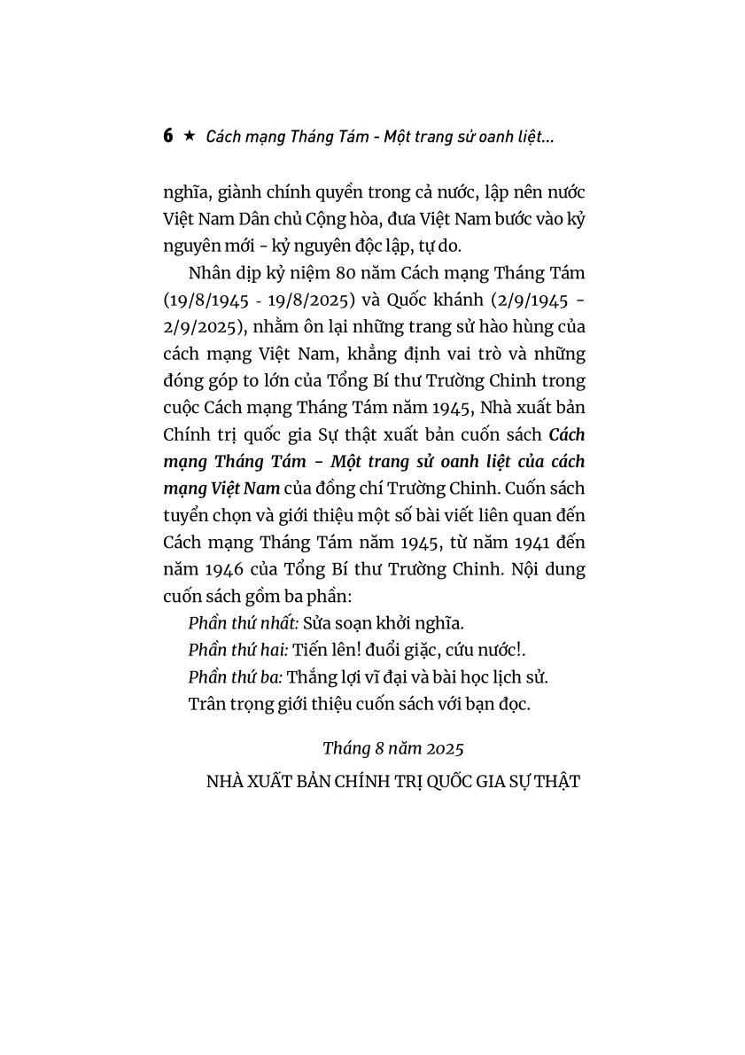 Cách mạng Tháng Tám - Một trang sử oanh liệt của cách mạng Việt Nam
