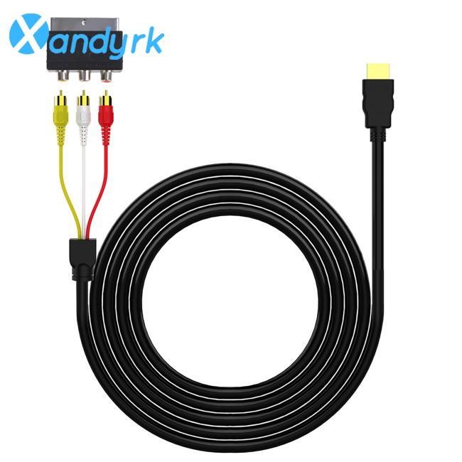 Cáp Chuyển Đổi XA- 5v Hd Video Hdmi Sang 3rca Av Scart Cho Hệ Thống Rạp Chiếu Phim Tại Nhà
