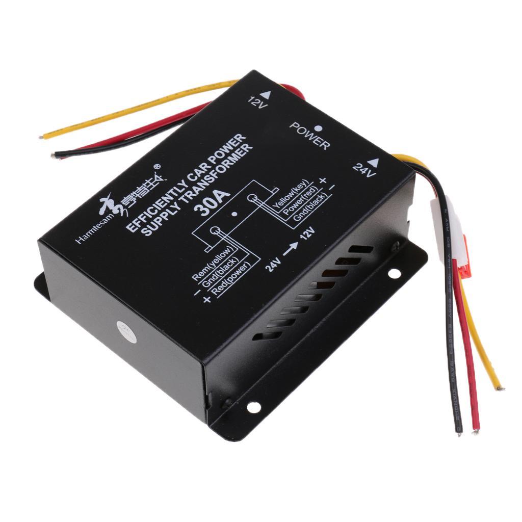 2X Car DC 24V to 12V 30A Power Supply Voltage Transformer Converter
