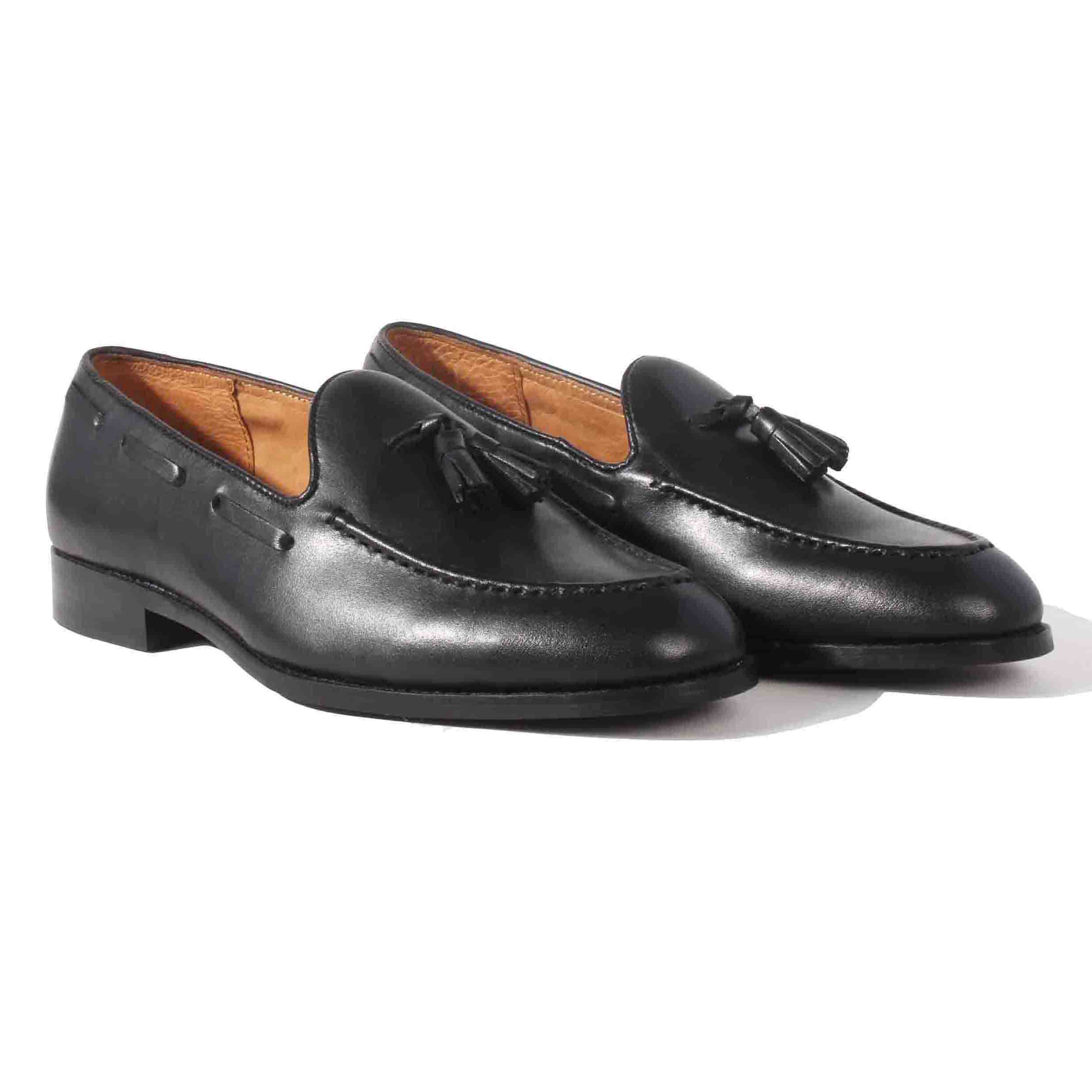 Giày Tây Lười Banuli Nam Công Sở Da Bê Italian K3TL1M0 Tassel Loafers (Da Mềm Dẻo, Đế Siêu nhẹ, Bảo Hành Trọn Đời)