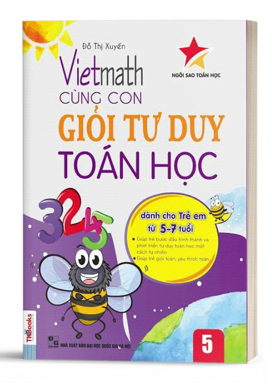 Sách Vietmath - Cùng con giỏi tư duy toán học 5 (Tái bản 2020) - MCBooks - BẢN QUYỀN