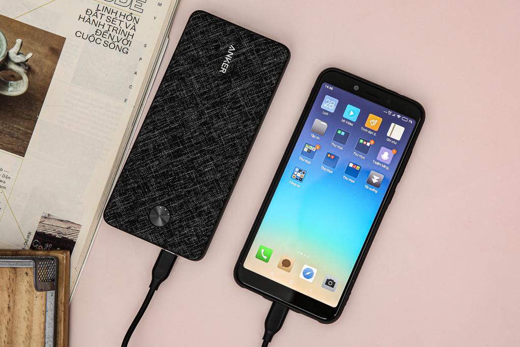 Pin sạc dự phòng Polymer 20.000 mAh Type C PD Anker PowerCore Essential A1281 Fabric - Hàng chính hãng