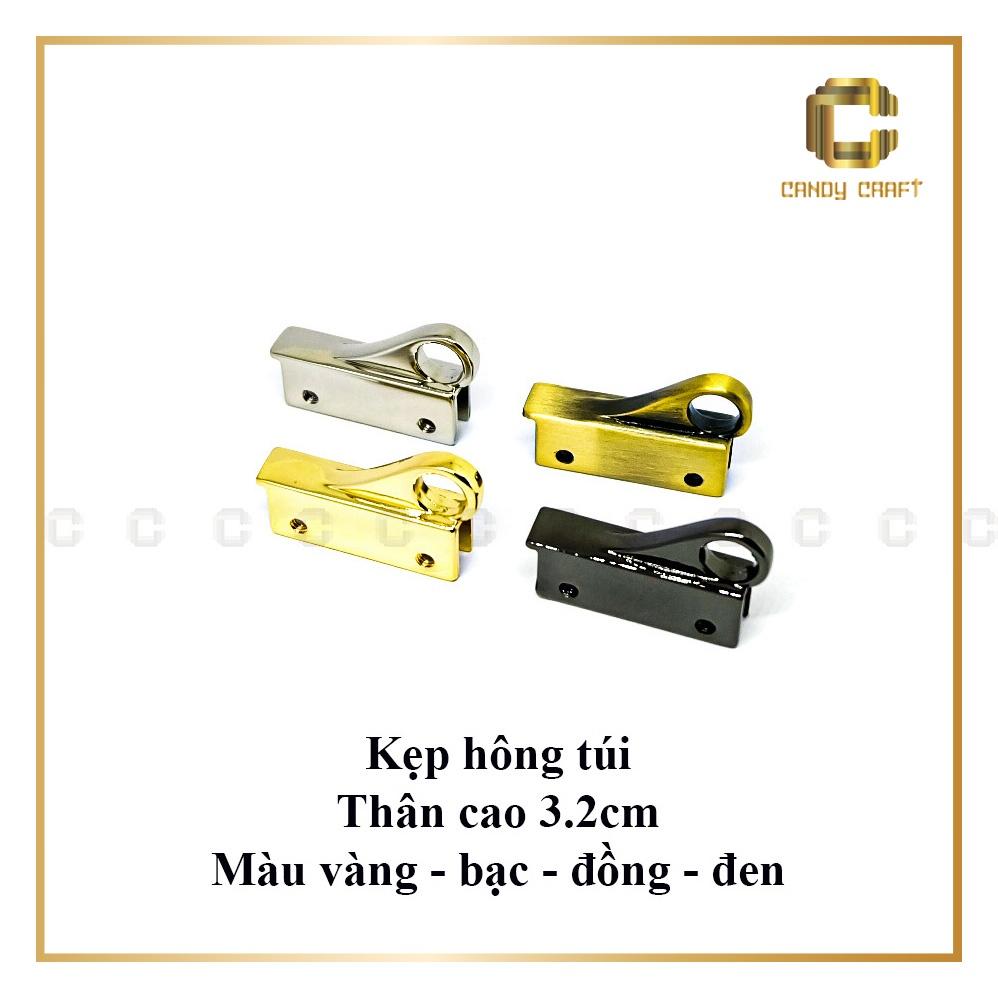 Kẹp hông túi - 1 cặp vàng nhạt 4cm