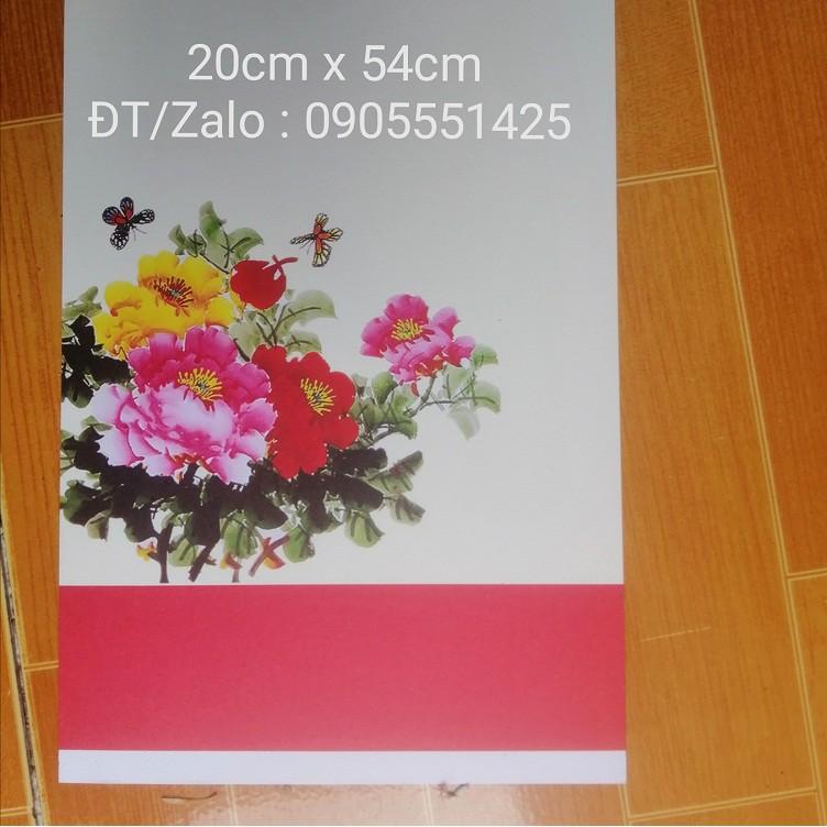 Bộ 10 tờ giấy viết thư pháp (20cm x 54cm) kèm NẸP treo. Giấy bút mực viết thư pháp