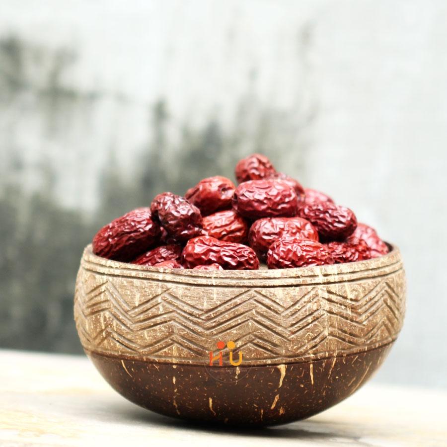 Tô gáo dừa khắc hoa văn Cam