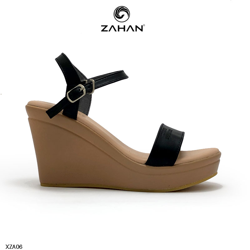 Hình ảnh Sandal xuồng da thật quai đơn, 9cm chính hãng ZAHAN XZA06