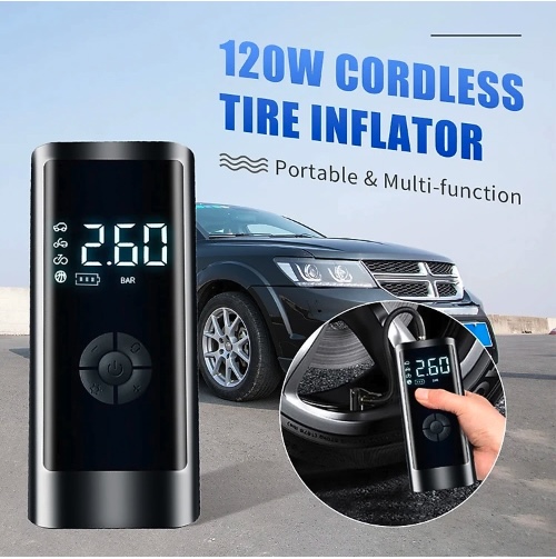 Thiết Bị Bơm Lốp Điện Tử Cầm Tay không dây FastROCOSTO Ô Tô, Xe Máy, Xe Đạp