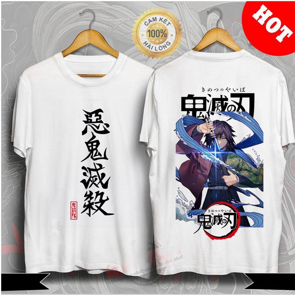 BST Áo Thun KIMETSU NO YAIBA Siêu Đẹp | Áo Phông DEMON SLAYER Tanjirou | Giyuu | Zenitsu | Nezuko Tshirt