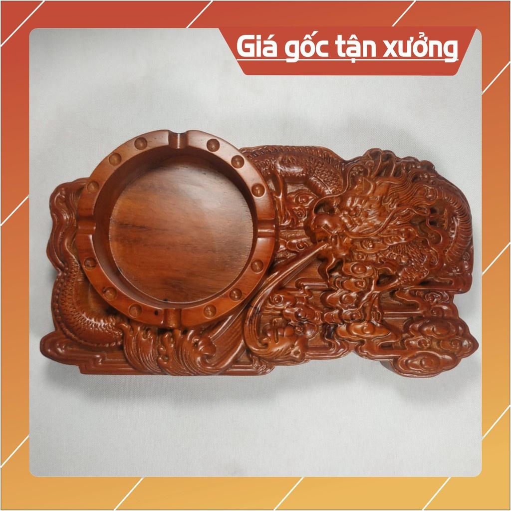 Gạt tàn rồng gỗ hương