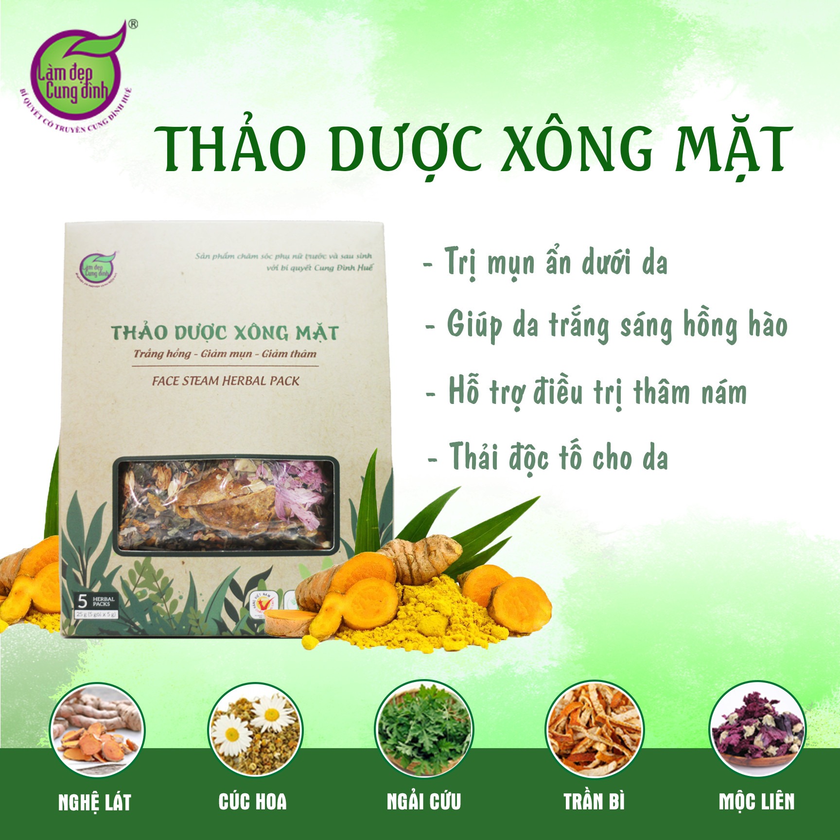 Thảo dược xông mặt