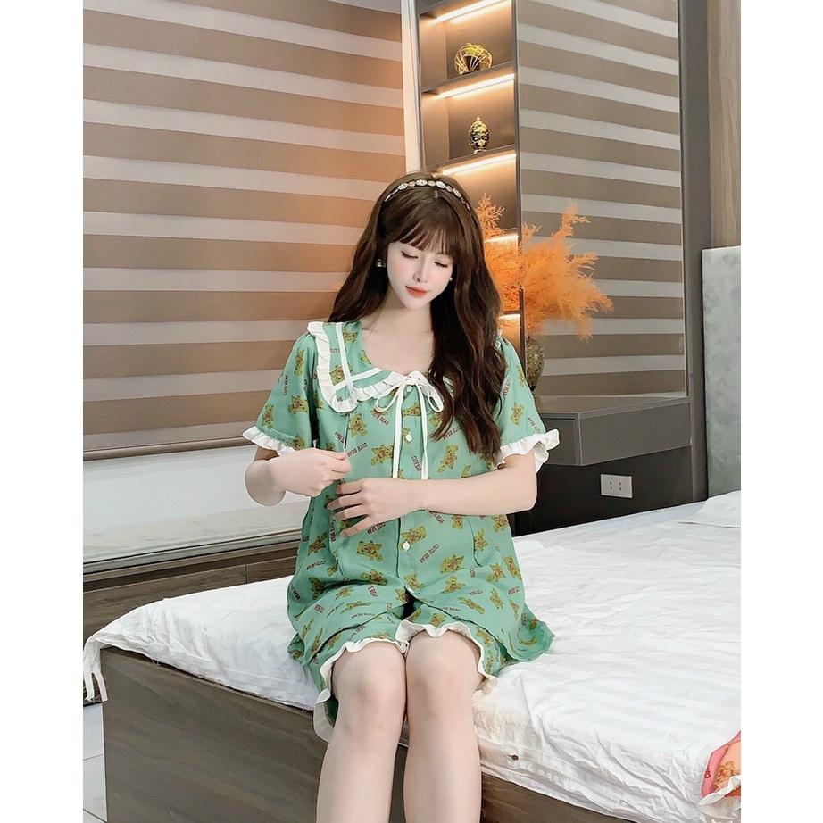 Bộ đồ bầu kết hợp sau sinh chất đũi freesize từ 45 đến 70kg
