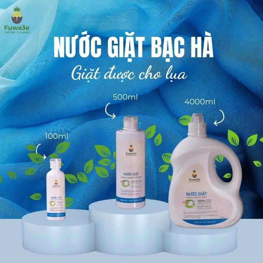 Nước giặt hữu cơ Fuwa3e hương bạc hà Cao Cấp chuyên giặt lụa an toàn cho bé, CUONG FUWA SHOP