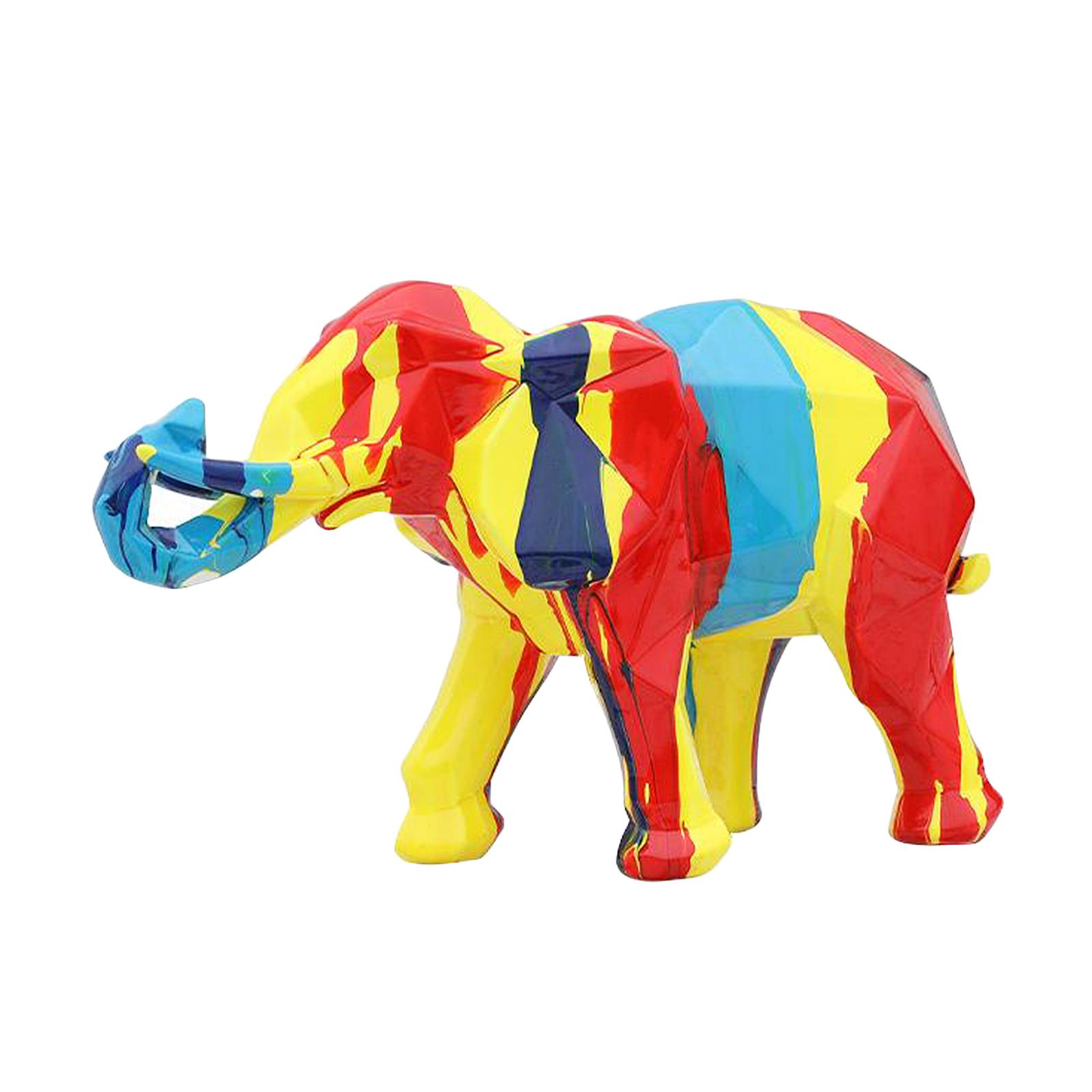 Elephant Resin Craft Home Statue Sculpture Figurine Car Desktop Art Ornament