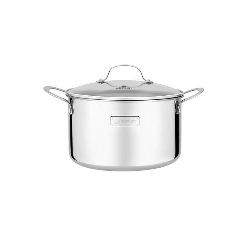 Nồi inox cao cấp 3 lớp đáy liền Trimax EL-3736 size 28cm