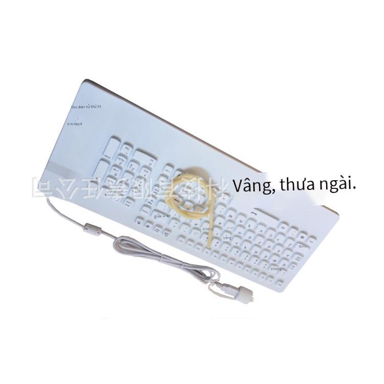 Giá thấp nhất chuột phím có dây tích hợp bàn phím y tế bàn phím công nghiệp có thể rửa bằng cồn khử trùng bàn phím có núm chuột