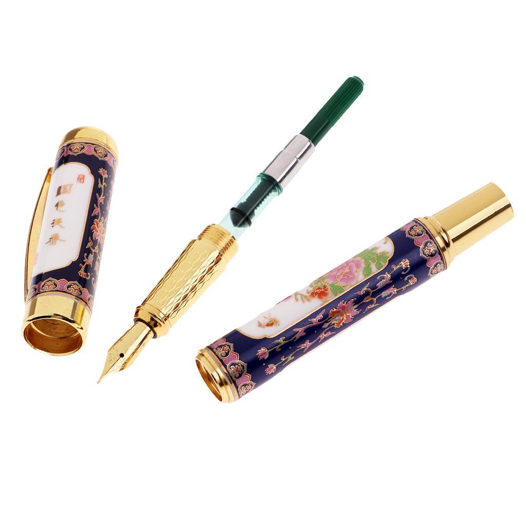 2pcs Chinese Style Ink Fountain Pen Writing Fountain Pens Student Stationery School Supplies