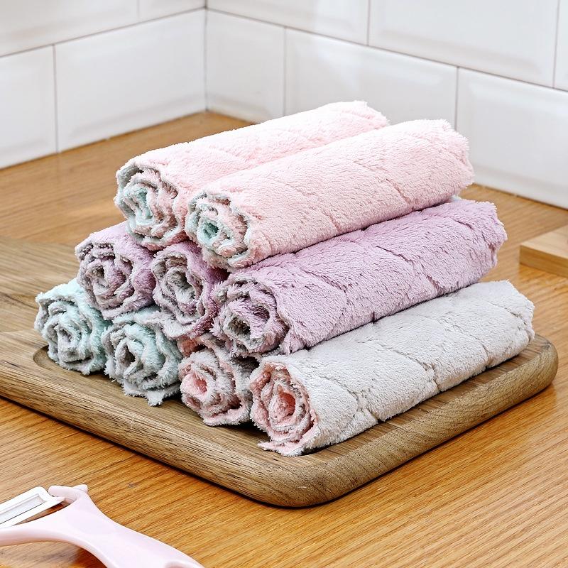 Combo 50 Khăn Lau Bếp Đa Năng 2 Mặt, Rửa Bát, Lau Bàn Thấm Hút Tốt