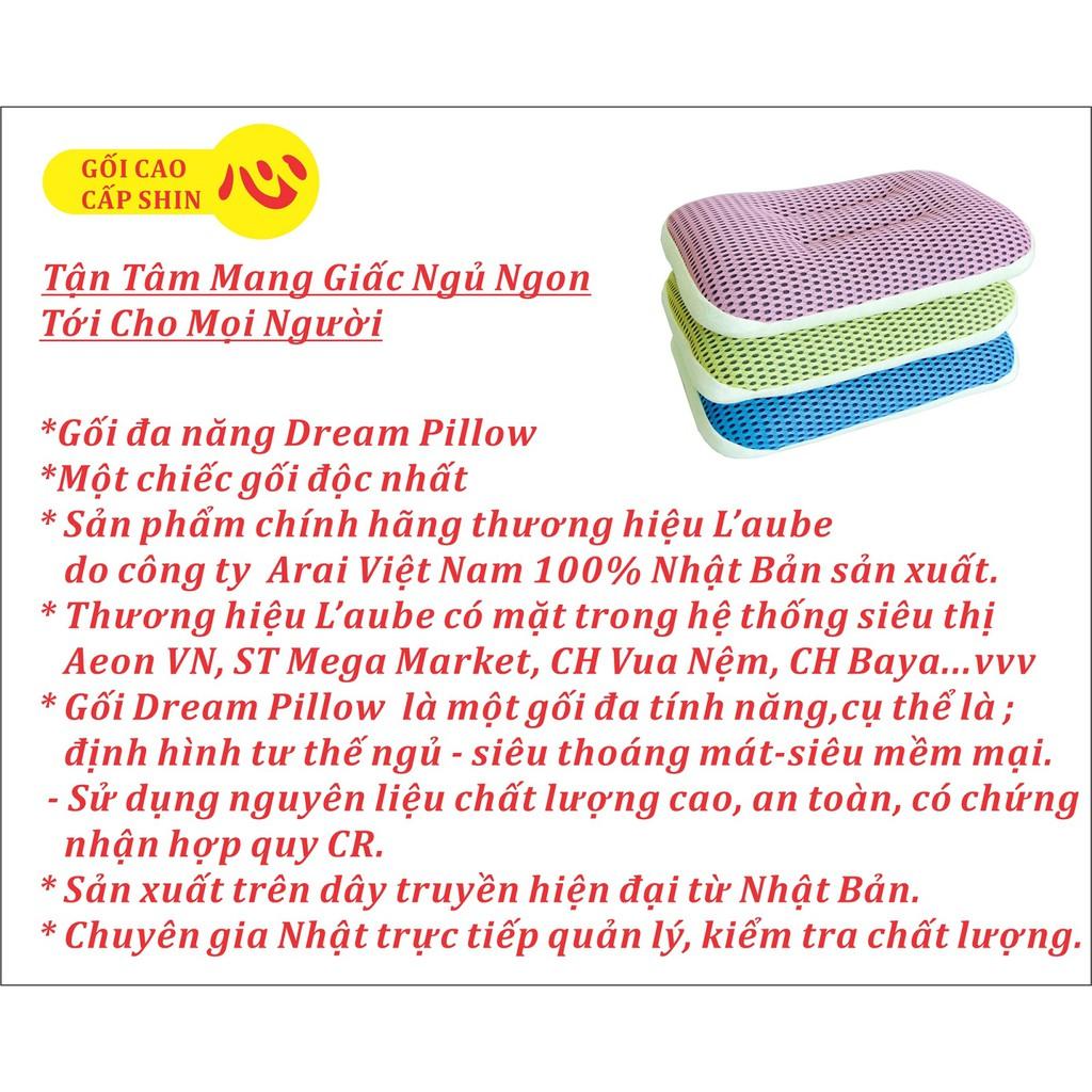 Gối ngủ đa năng 2 trong 1 đặc biệt mềm mại và siêu thoáng mát Dream Pillow 40x60cm màu xanh