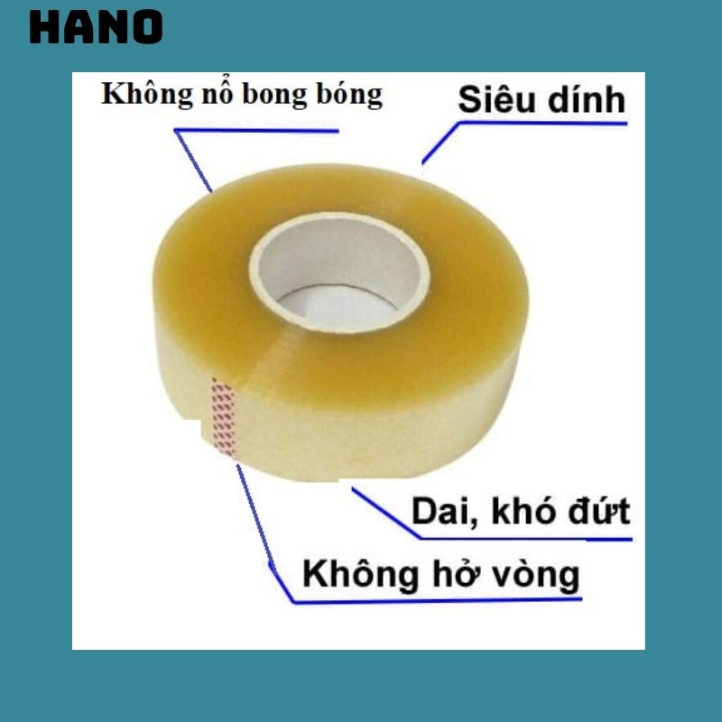 Băng dính băng keo đóng hàng chắc chắn 1kg/cuộn màu vàng chanh