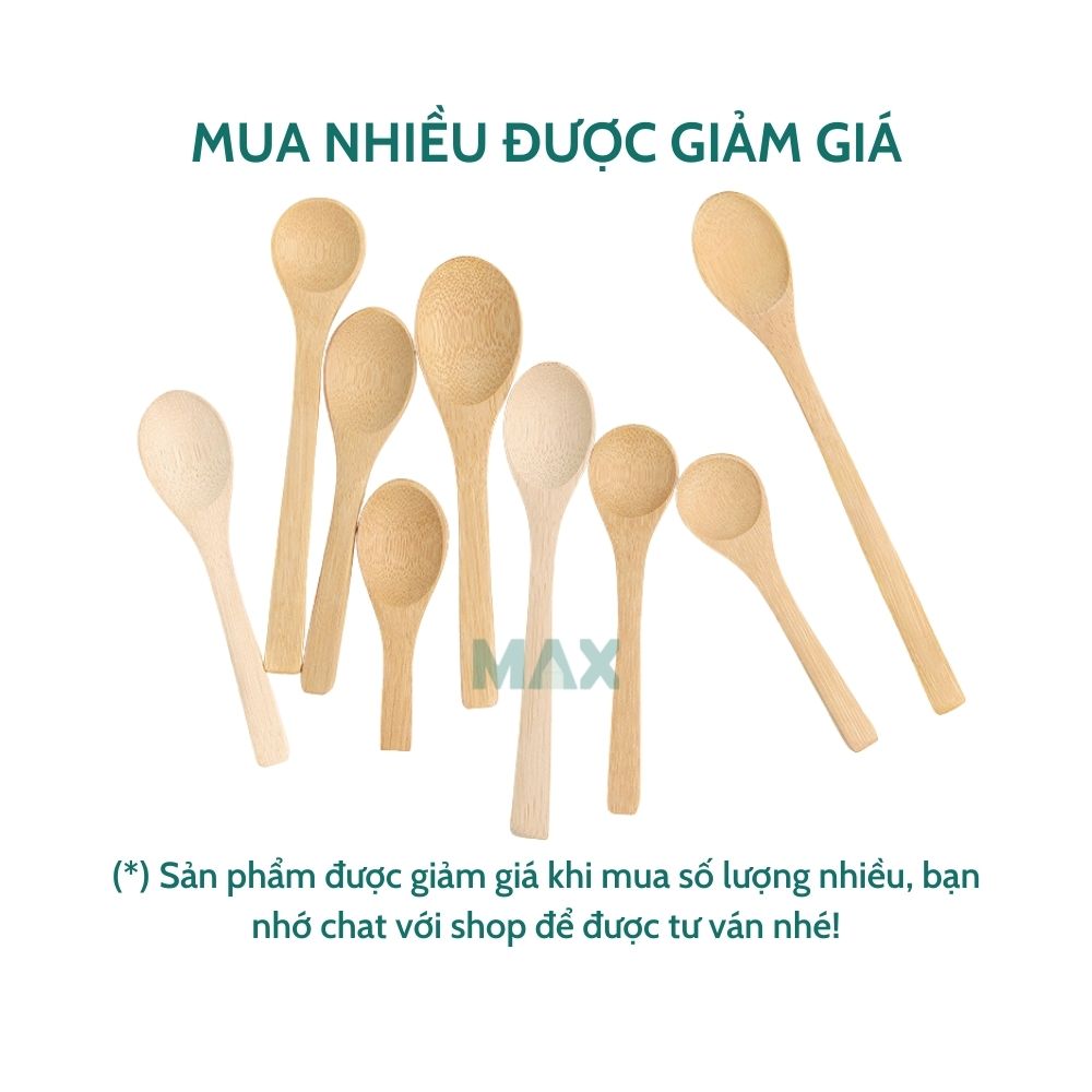 [Nhiều size] Bộ 4 cái muỗng gỗ nhỏ bằng tre múc gia vị, thìa gỗ nhỏ mini múc trà cafe ngũ cốc