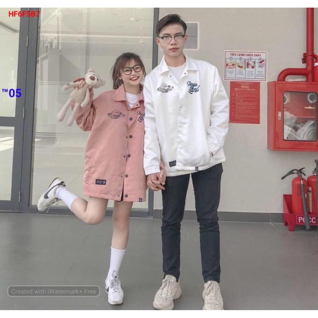 Áo Khoác Dù Chống Dành Cho Nam Nữ Có 2 Màu Jacket Form Rộng In Hình Angle Land Đôi Unisex