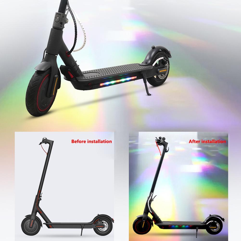 Compatible for Xiaom 9 Electric Scooter LED Light Bar Colorful Waterproof Light Bars Decorative Chassis Light with ELEN