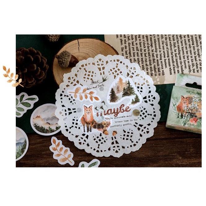Bộ 46 Sticker Con Vật Hàn Quốc dán trang trí E48
